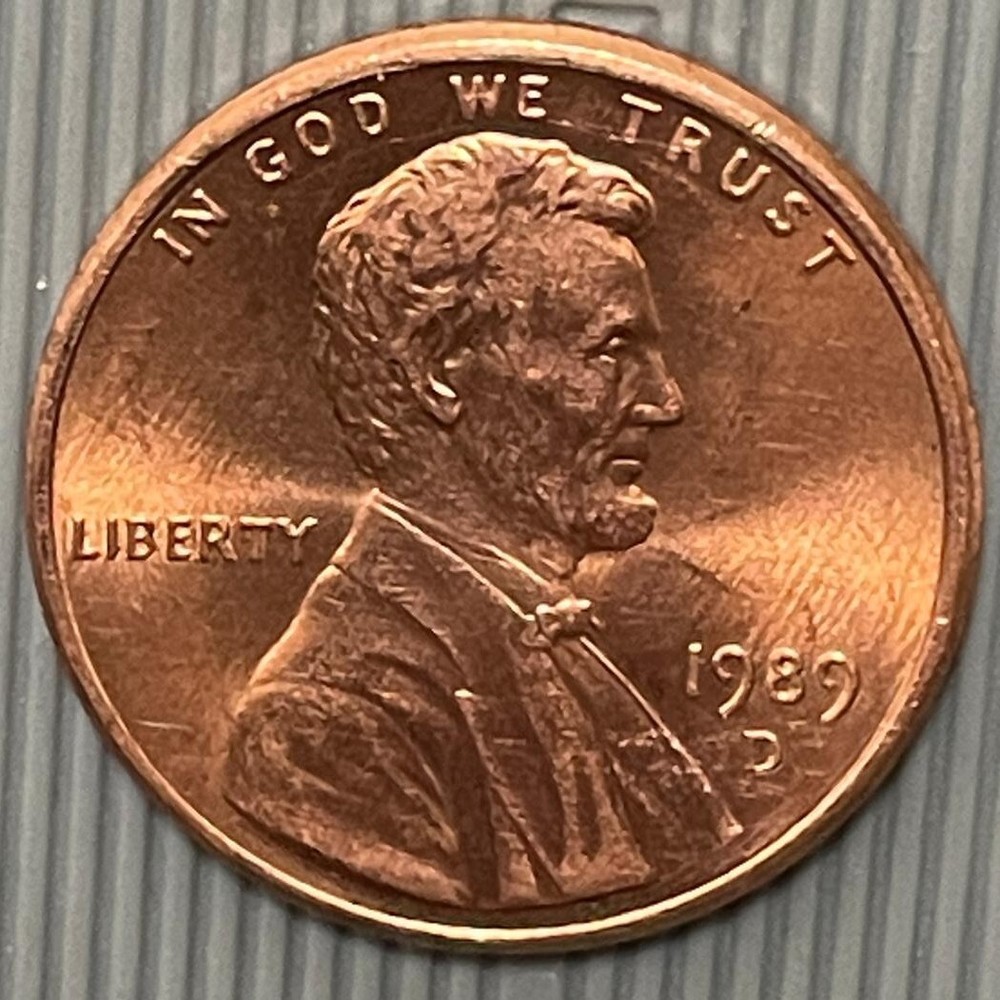 1989 D Lincoln Penny with Bold DDO DDR Errors - Rare Double Struck Coin 2.50g-image