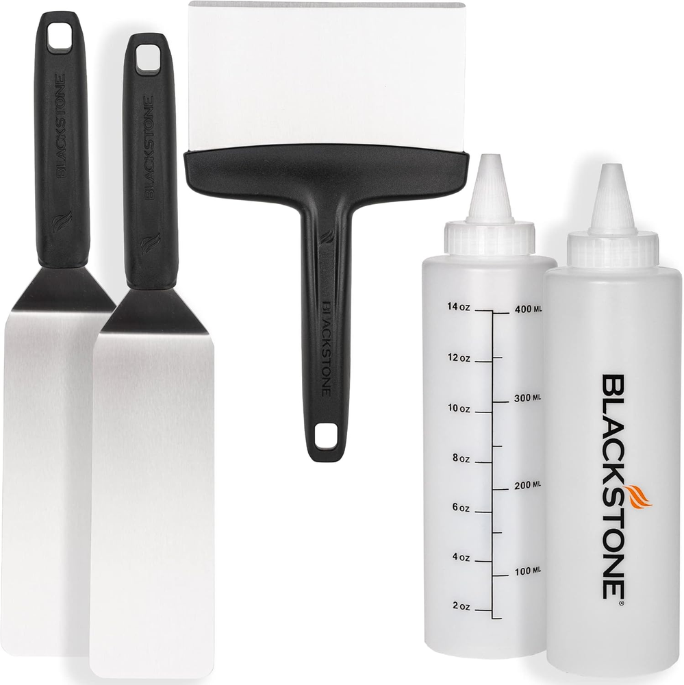 Professional 5-Piece Accessory Kit with 16 Oz Bottle, 2 Spatulas & Chopper