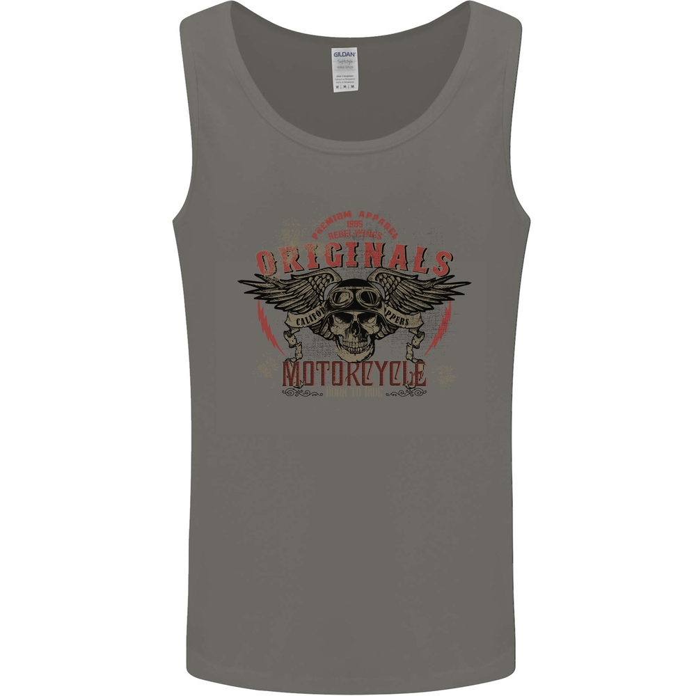 Rebel Wings Motorcycle Originals Mens Vest Tank Top
