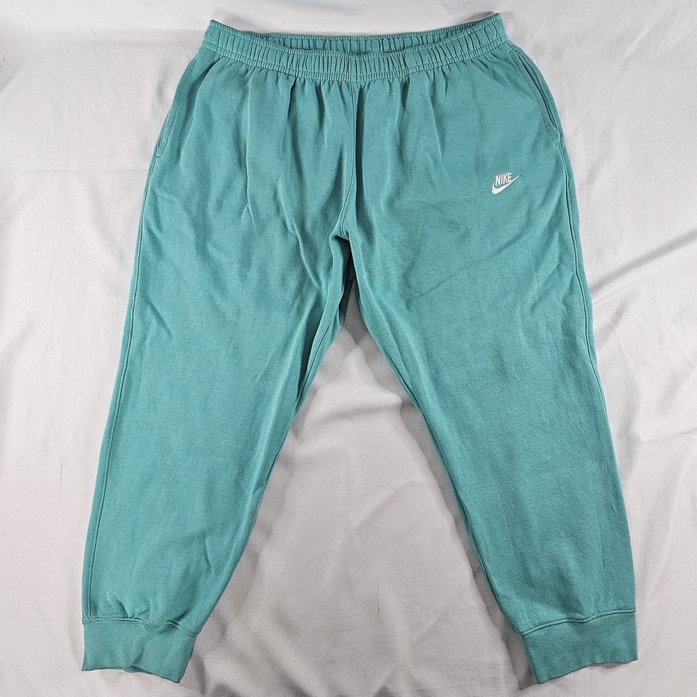 Nike Joggers Mens Sz 3XL Teal Sportswear Club Fleece Drawstring Sweatpants READ⬇