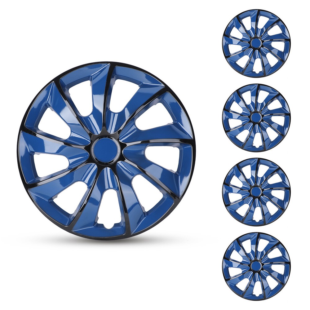 15-inch Set of 4 Snap-On Wheel Hub Covers for R15 Tires & Steel Rims