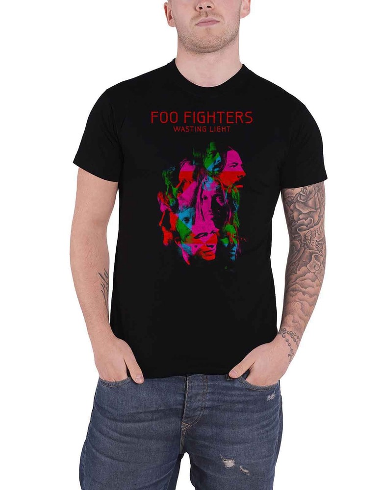 Foo Fighters Wasting Light Band Logo Official Mens Black T-Shirt