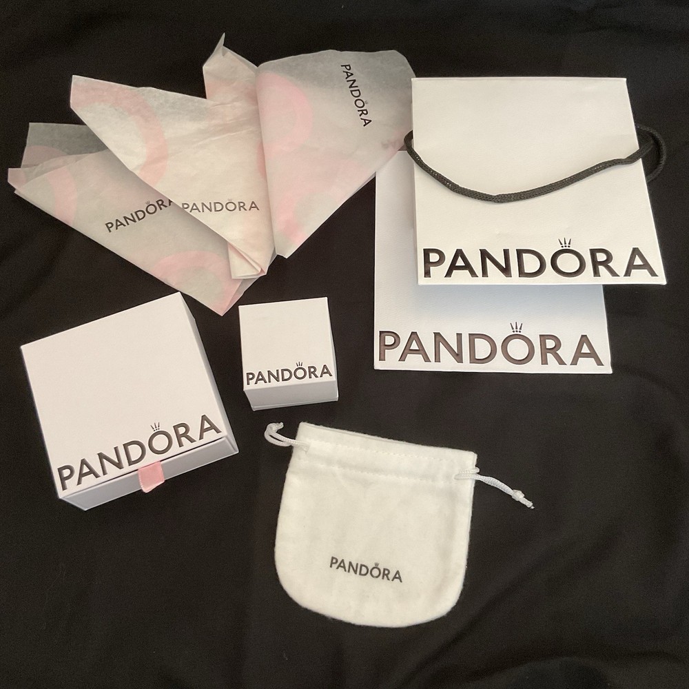 Pandora packaging, lot of boxes, bags, pouch