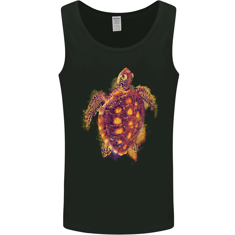 A Watercolour Turtle Mens Vest Tank Top