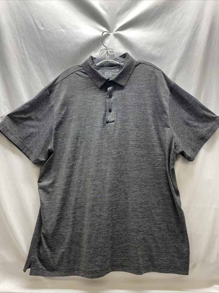 Members Mark Men's XXL Black Striped Performance Polo Short Sleeve-image