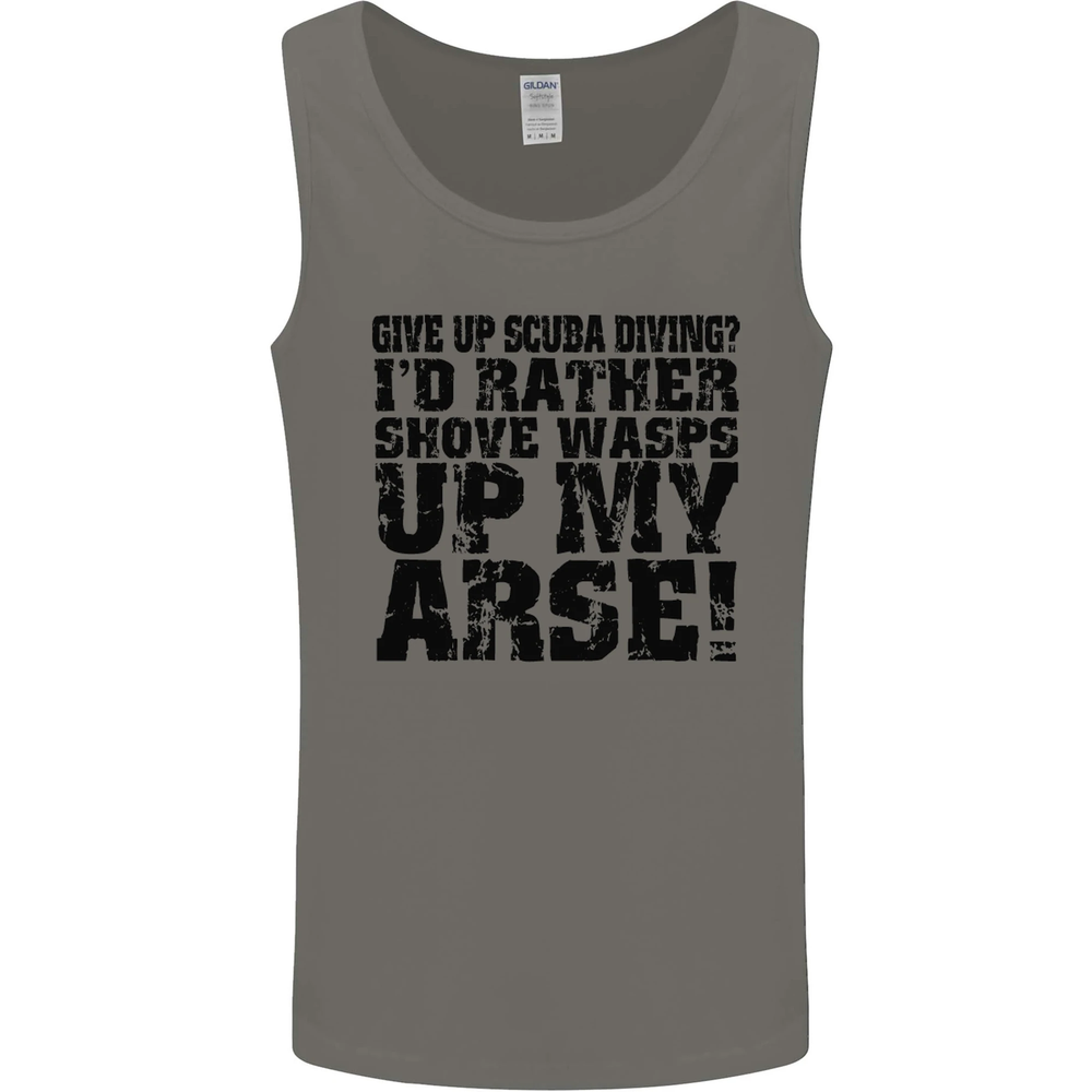 Funny Scuba Diving Give Up Mens Vest Tank Top for Divers