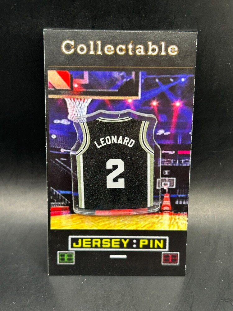 San Antonio Spurs Kawhi Leonard Retro Jersey Lapel Pin - Vintage NBA Collectible  