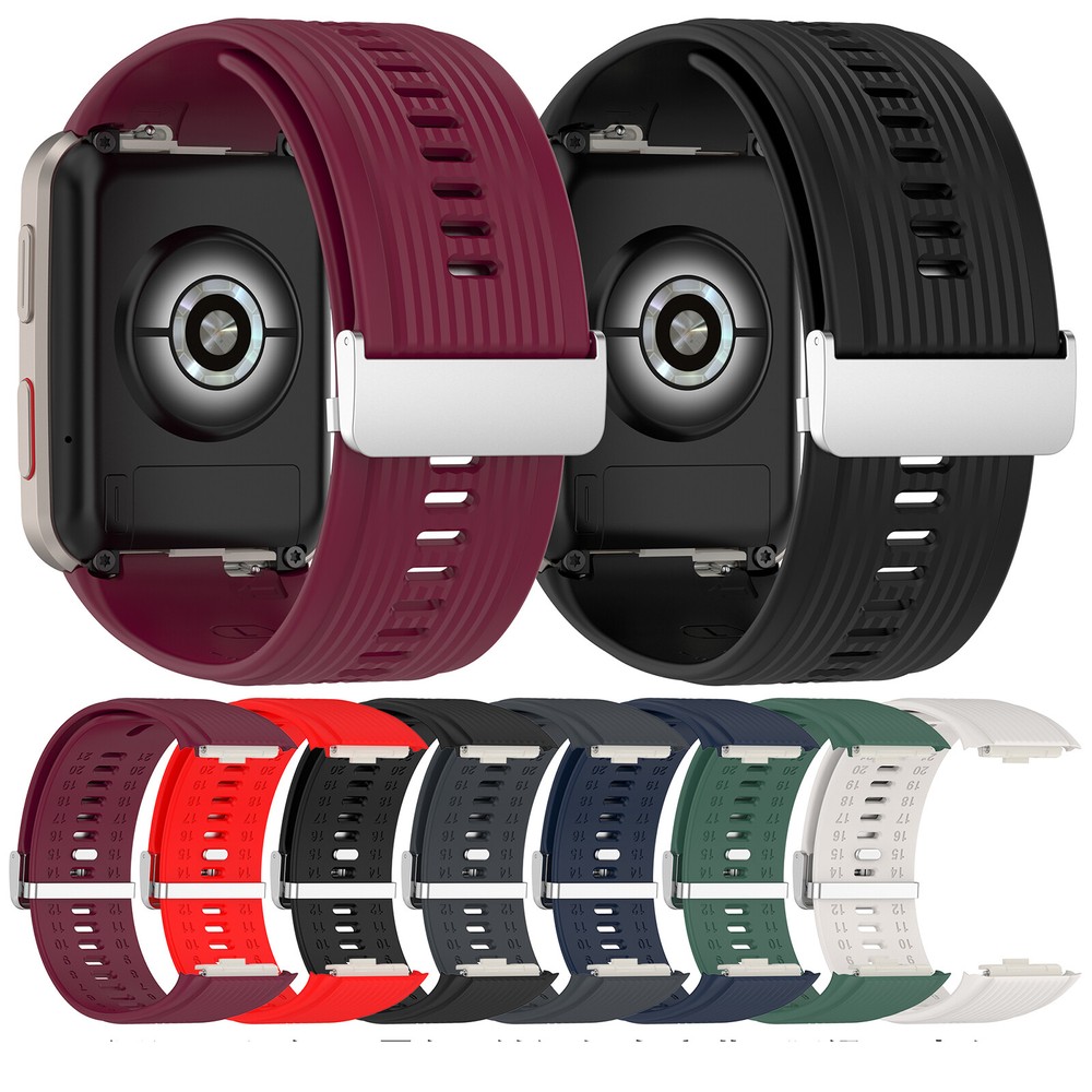 Silicone Strap Steel Buckle Replacement Strap for Huawei watch D
