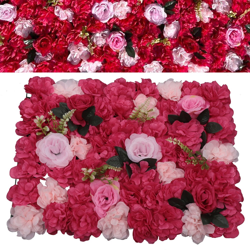 12PCS Artificial Flower Wall Panels Wall Floral Wedding Venue Backdrop Decor