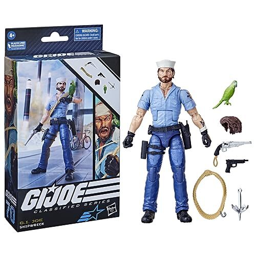 G. I. Joe Classified Series Shipwreck with Polly, Collectible Action Figures,...