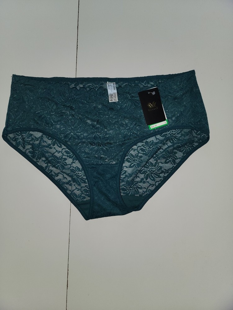Wacoal Lace Hi-Cut Brief Stretch Lace Panty Dark Teal Size Large
