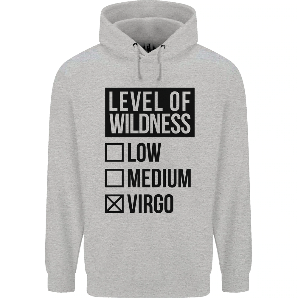 Levels of Wildness Virgo Mens 80% Cotton Hoodie
