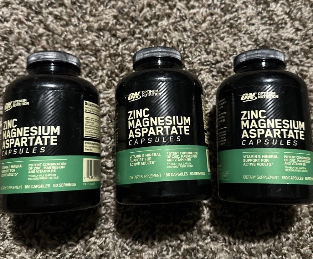 Optimum Nutrition Zinc Magnesium Aspartate Capsules 540 Ct 180 SEALED