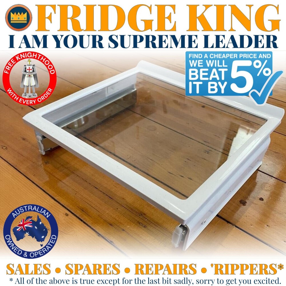 1452983 Westinghouse freezer bin glass shelf assy rails FITS ALL WSE6970 WSE7000