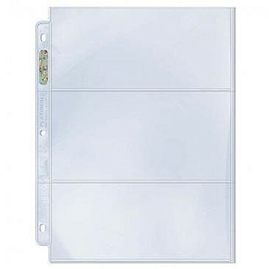 (1000) ULTRA PRO 3 POCKET CURRENCY DOLLAR BILL PAPER MONEY ALBUM STORAGE PAGES