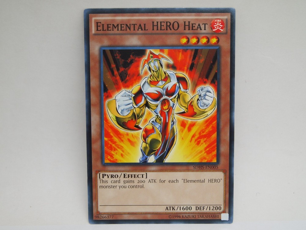 Elemental HERO Heat SDHS-EN005 NM Unlimited YuGiOh Card
