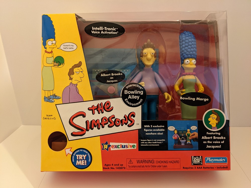 The Simpsons BOWLING ALLEY with JACQUES & MARGE Toys-R-Us Exclusive playset