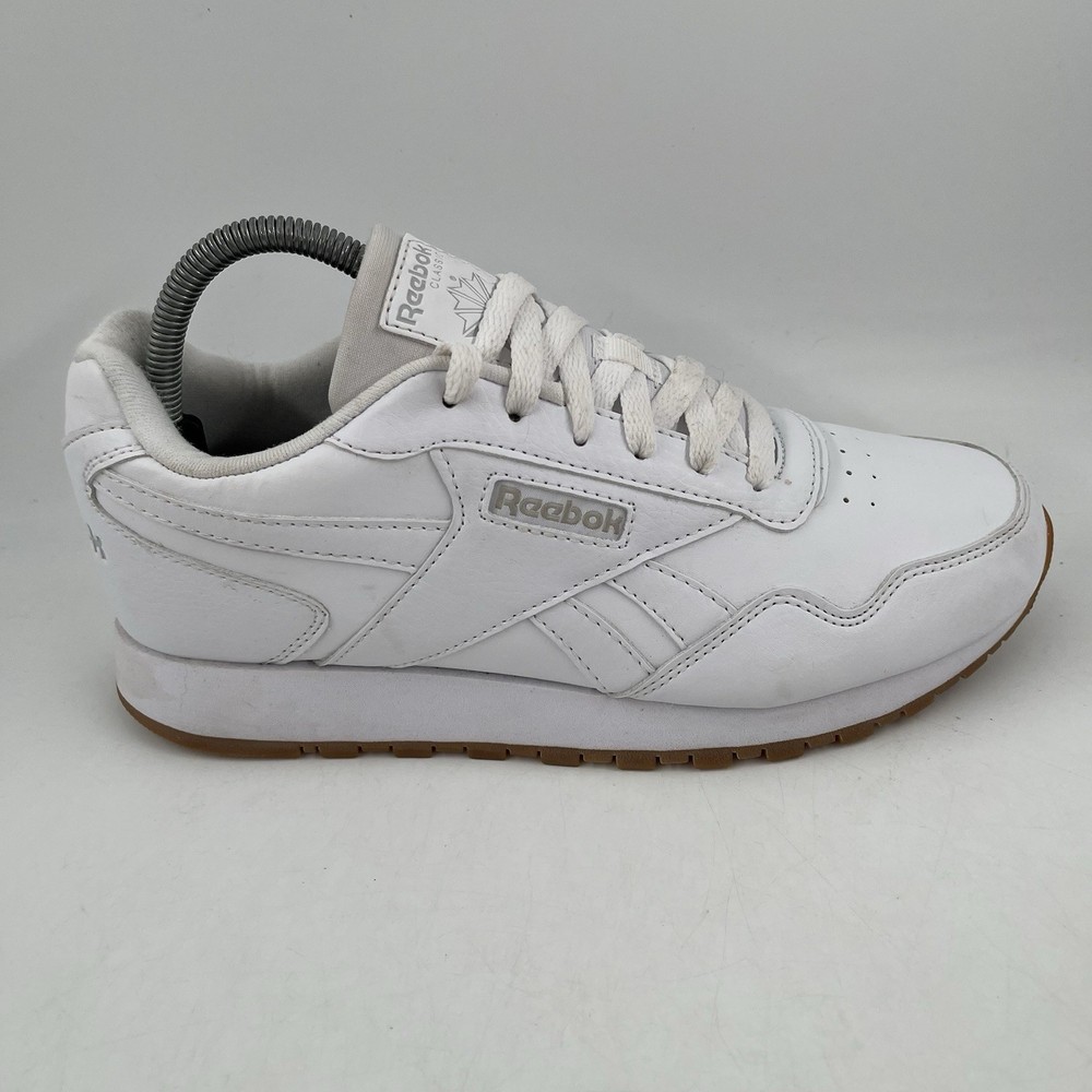 Reebok Womens Classic Run Harmon White Running Shoes Size 9 Lace-Up Sneakers