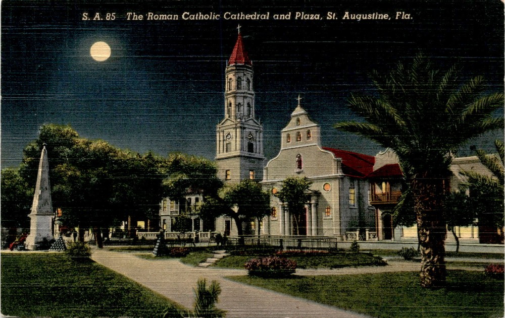 Roman Catholic Cathedral, Plaza, St. Augustine, Fla, Moorish Postcard