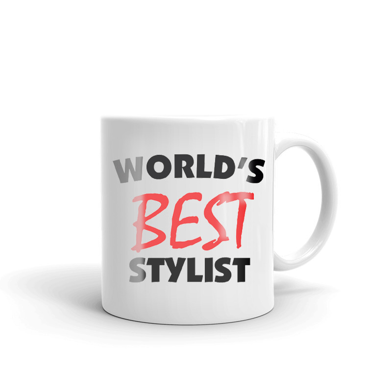 World's Best Stylist Coffee Tea Ceramic Mug Office Work Cup Gift