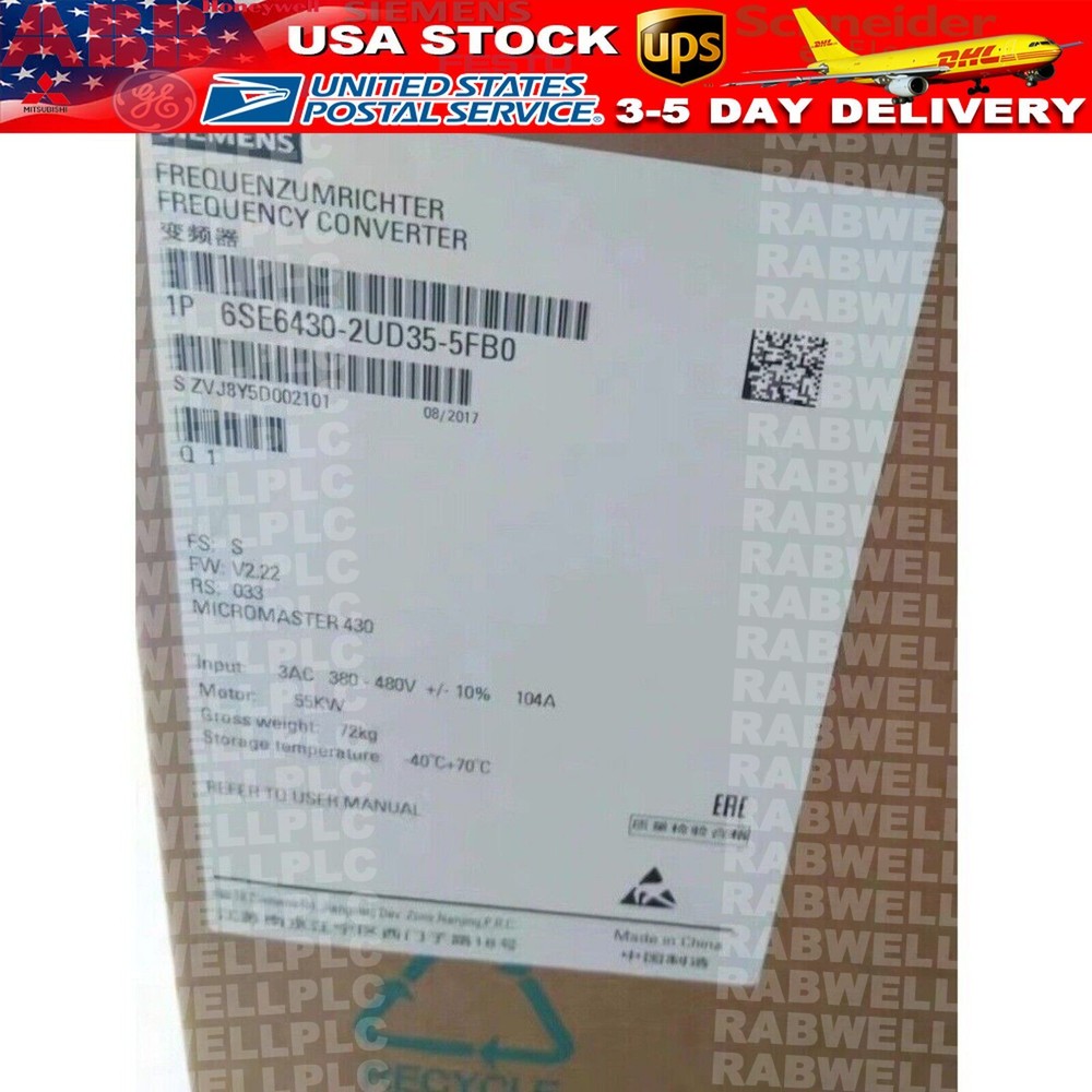 New Siemens 6SE6430-2UD35-5FB0 6SE6 430-2UD35-5FB0 MICROMASTER430 without filter