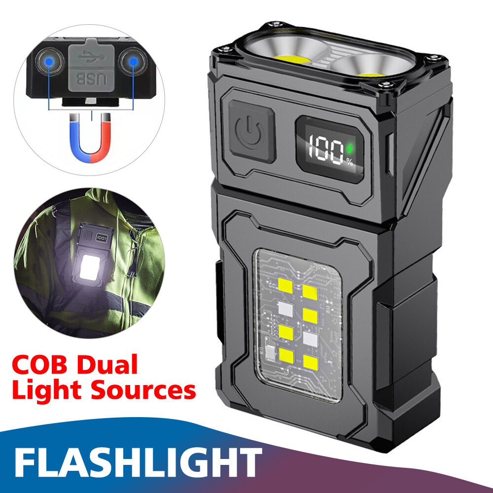 LED Super Bright Torch Flashlight+USB Rechargeable Tactical Camping Outdoor Lamp