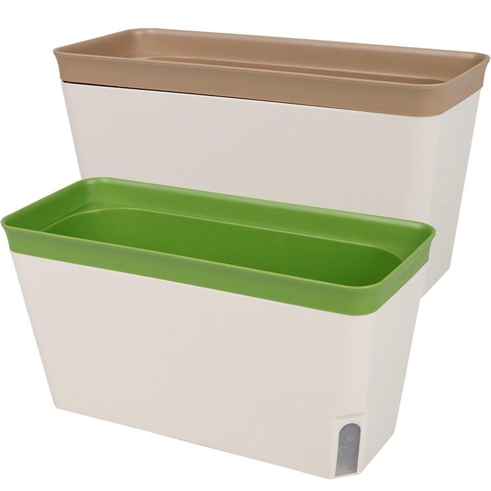 Windowsill Herb Planter Box Indoor Set of 1 Self Watering Planter Pot