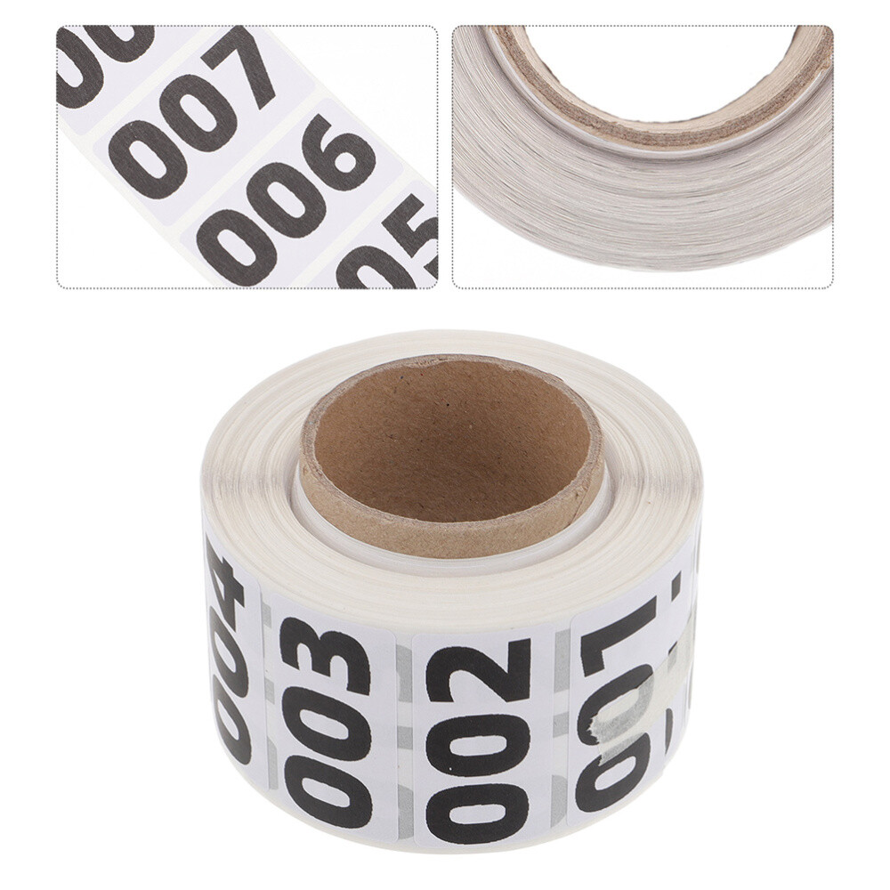 Self-adhesive vinyl number stickers for inventory consecutive labeling