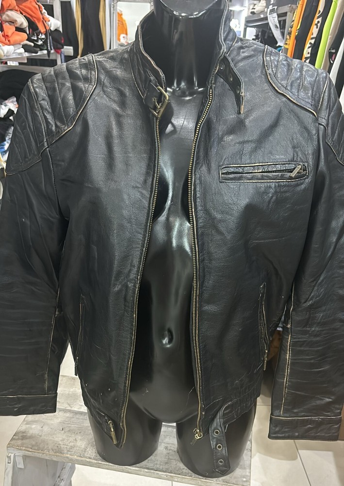 Generic Leather Jacket Used Women Size 48 Black LLD203