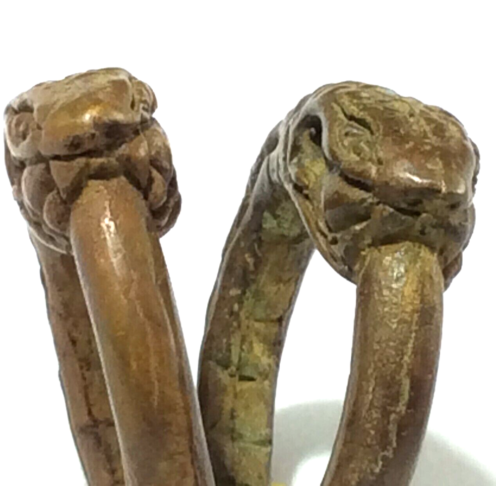 2pcs RING SNAKE EAT TAIL Vintage Thai Amulet Magic Luck Wealth Love Infinity