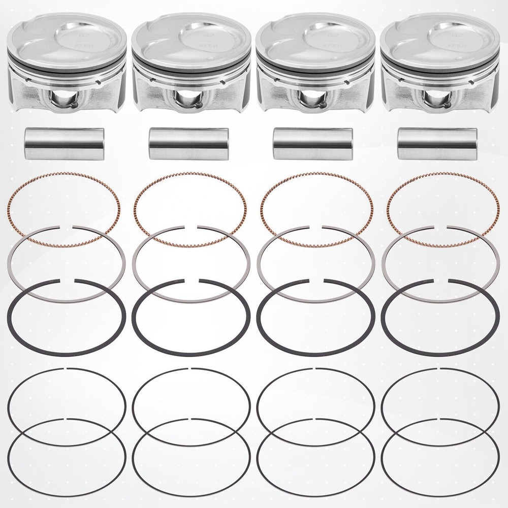 4 Piston & Ring Set 230412E210 Fits 2016-2018 Hyundai Elantra GT 2.0L L4 Gas Engine