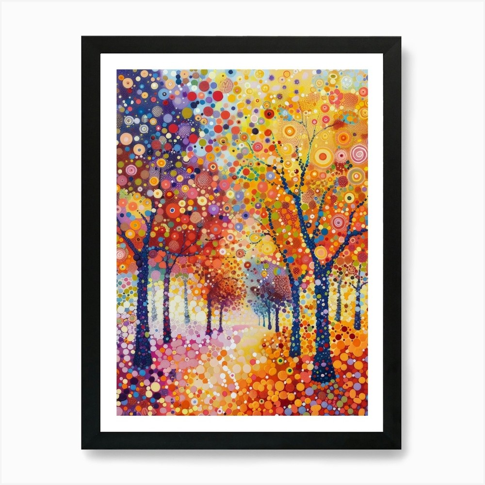 Autumn Trees Framed Art Print 10 Poster Canvas Wall Decor Picture  
