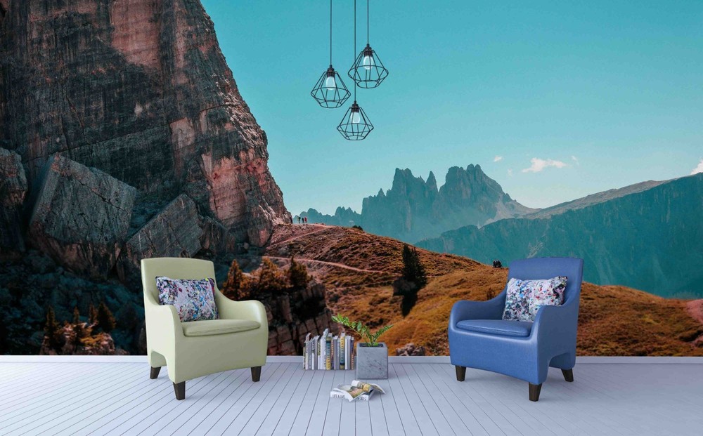3D Mountains Rocks Landscape Wall Murals Wallpaper Murals Wall Sticker