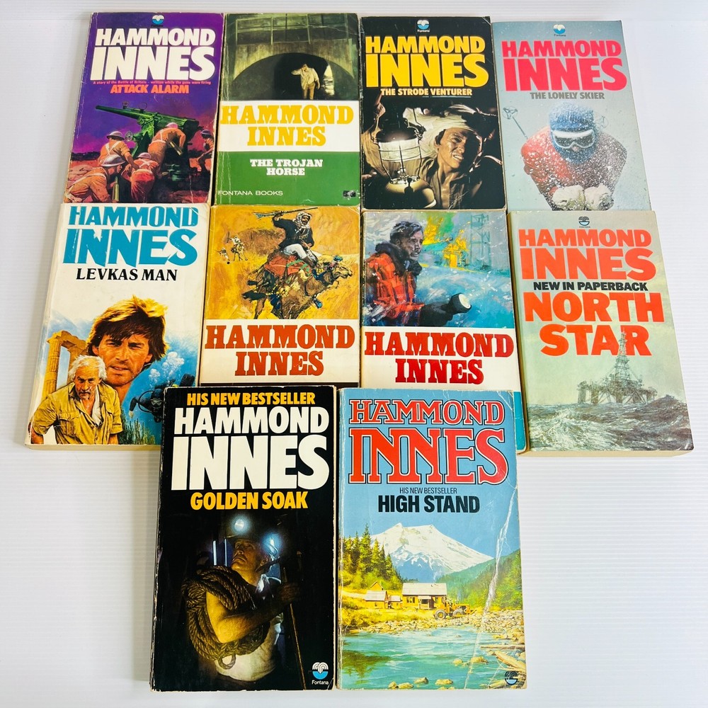 10 x Hammond Innes Small Paperback Books - Bulk Lot Vintage Fiction Bundle
