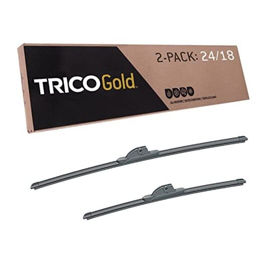 24-Inch and 18-Inch Premium Gold Automotive Wiper Blades Pair
