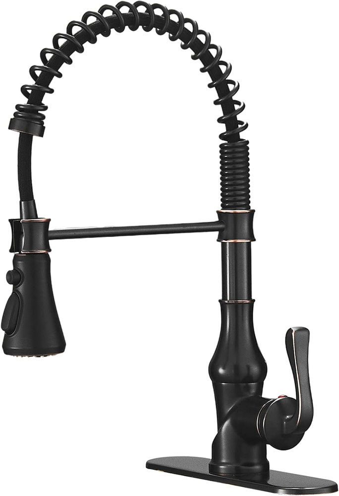 Kitchen Faucet Oil Rubbed Bronze with Pull down Sprayer 3 Function Faucet for Ki