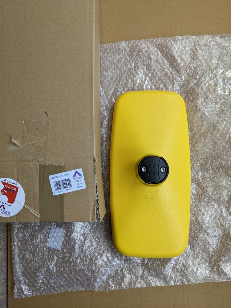 Double Mirror Yellow Main and Wide Angle Bus Tractor Truck Safety Mirror-image