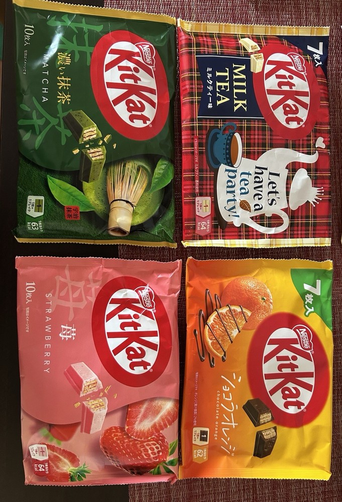 Japanese KitKat Assorted Flavors Set – 4 Packs, 34 KitKats, Limited Edition
