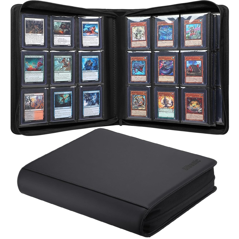 9-Pocket TopLoader Binder Holds 360 Cards – 3x4 Hard Case Storage  