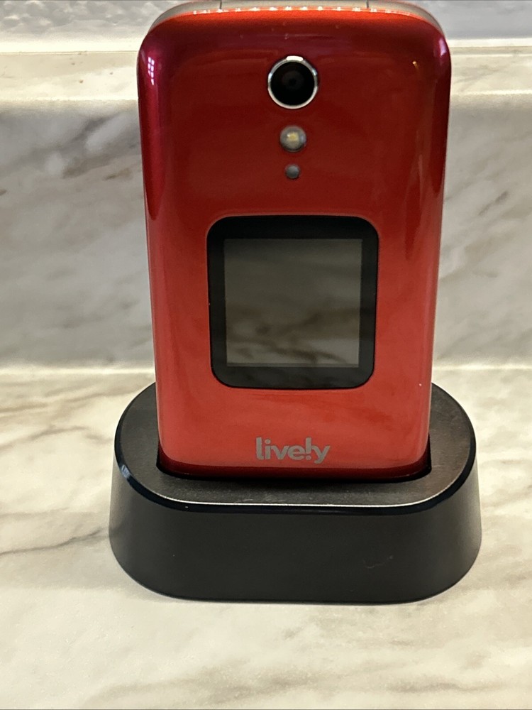 Alcatel Lively Jitterbug Flip 2 Phone Red 4053S Works