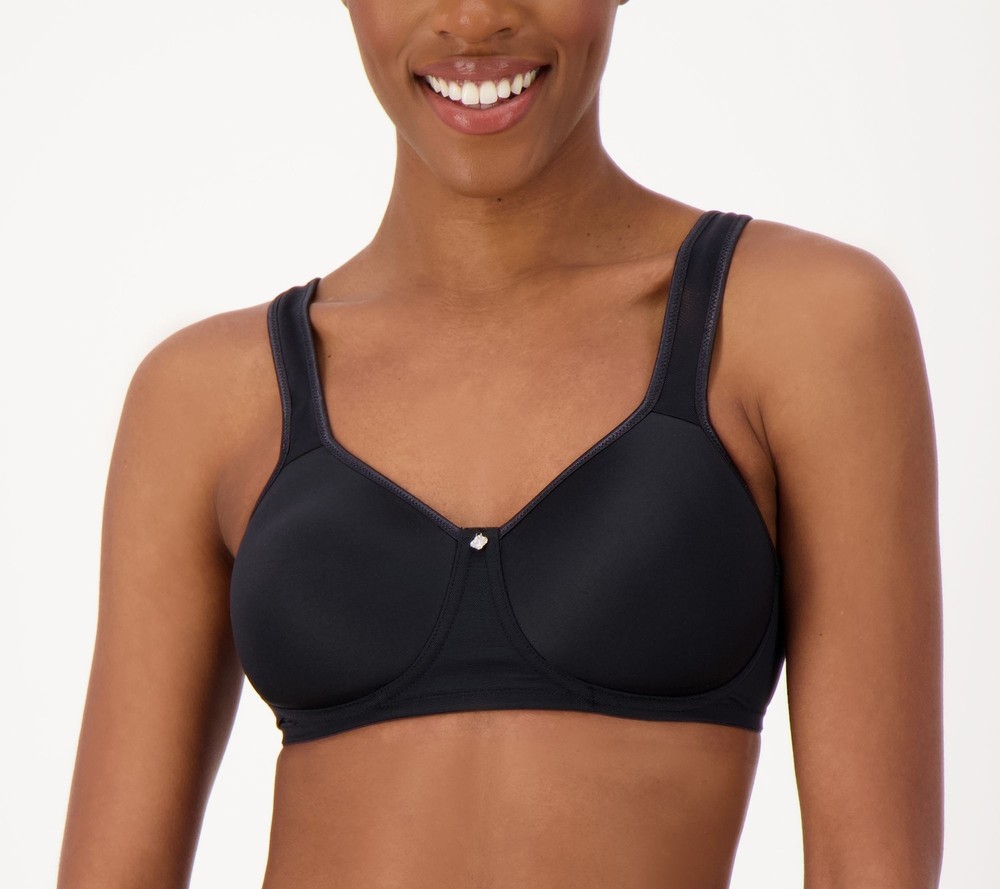 Breezies Women's Bra Sz 34DD  Sleek Curves Wirefree Contour Black A275794