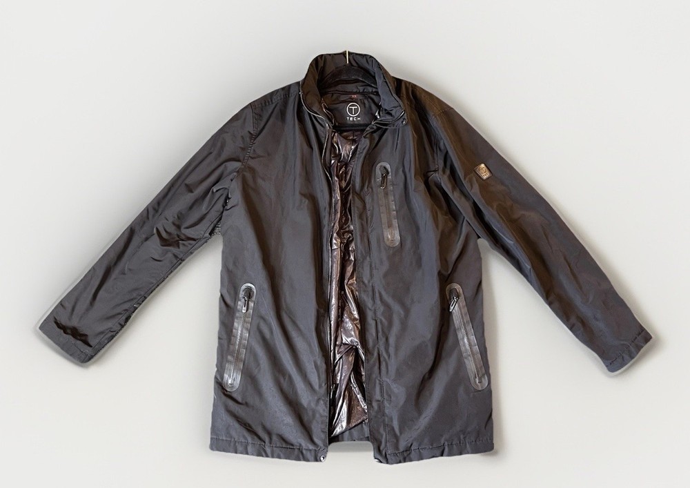 Tumi T-Tech Mens S Packable Hooded Jacket Black Softshell Windbreaker Travel