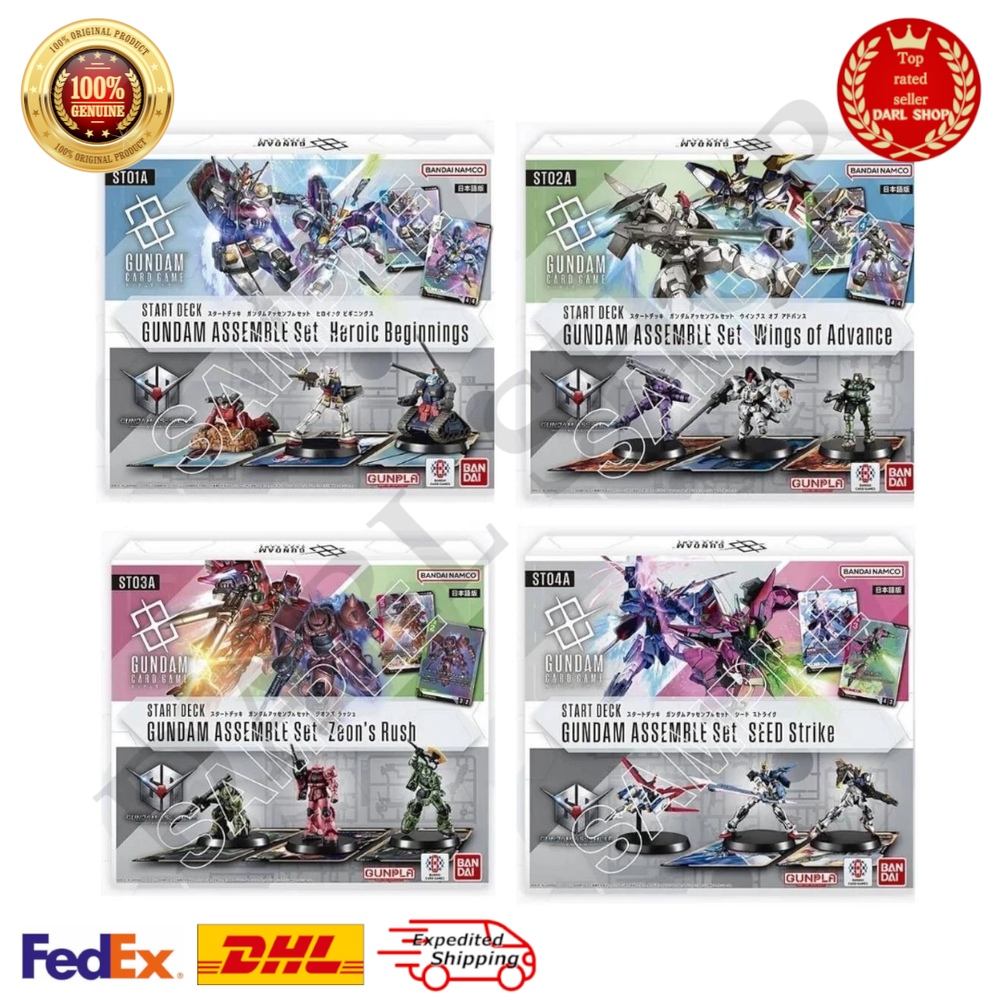 [Ship July] PO Gundam Card Game Start Deck Gundam Assembly Set of 4 -ST01A ~ 04A