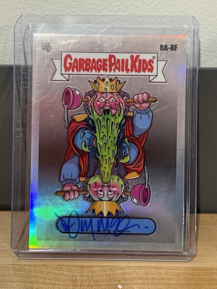 2024 Topps Chrome Garbage Pail Kids Roy L Flush Silver Refractor Auto RARE