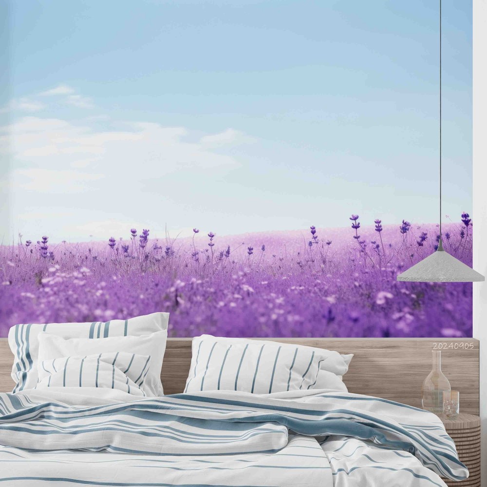 3D Sky Flower Field Landscape Wall Murals Wallpaper Murals Wall Sticker