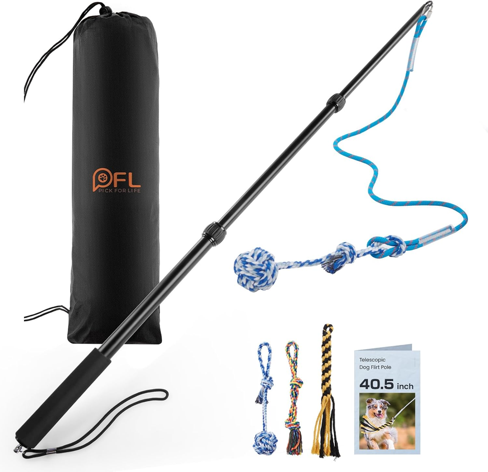 Poste de coqueteo mejorado para perros - poste de coqueteo extensible para perros con interfaz desmontable