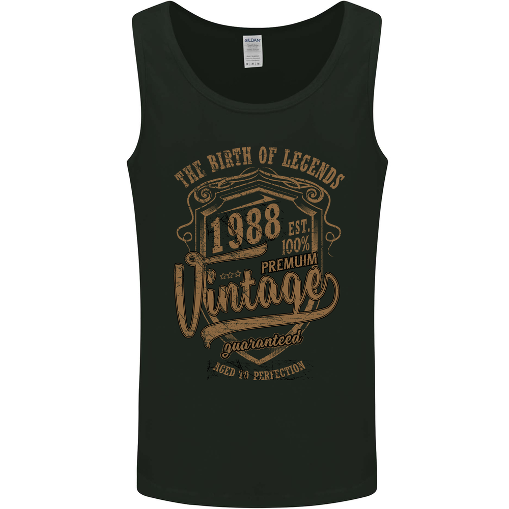 Birth of Legends 37th Birthday 1988 Mens Vest Tank Top