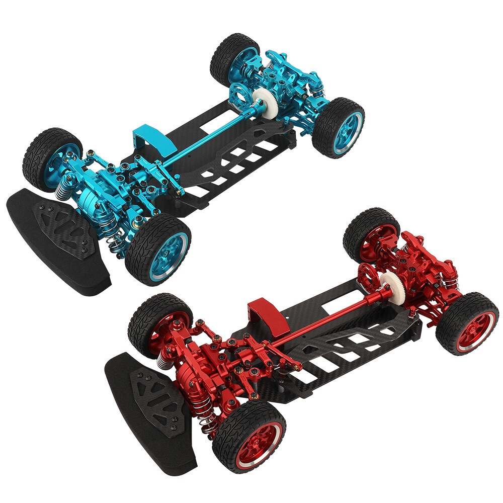 Upgraded Metal Alloy Carbon Fiber Chassis Frame Kit For TT02 TT-02 1/10 RC Car  