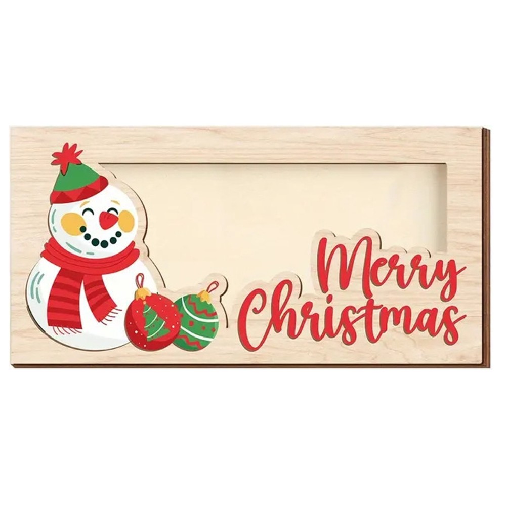 Christmas Money Holder Gifts Wooden Money Wallet Envelope Greeting Card Decor
