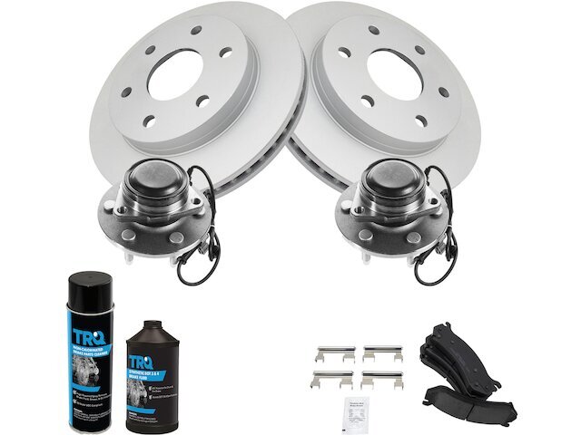 Front Brake Pad and Rotor and Wheel Hub Kit fits Silverado 1500 1999-2004 15YRNQ